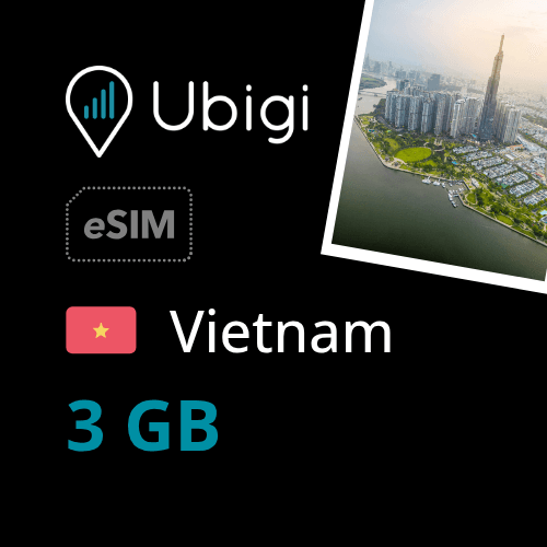 Vietnam Prepaid eSIM data plan - 3GB| Ubigi