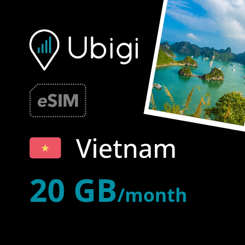 Vietnam Prepaid eSIM data plan - 20GB/month| Ubigi