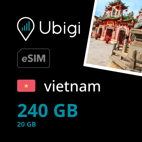 Vietnam Prepaid eSIM data plan - 20GB/month| Ubigi